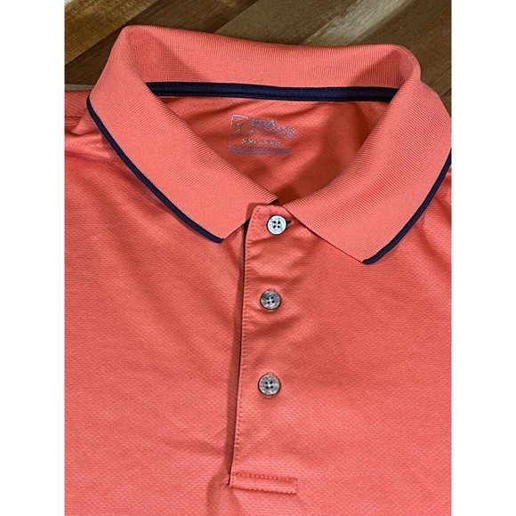 PGA Tour Polo Shirt Mens XXL Peachy Long Sleeve Golfing Casual Heavyweight - Picture 5 of 7
